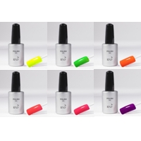 Set 6 Polish Gel 15 ml Fluo Glitter