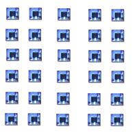 Brillantini quadrati blu